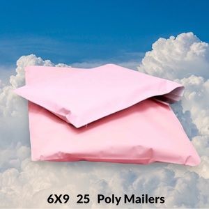 ( Quantity 25 6x9 ) Soft Pink Poly Mailers Bag Shipping Envelope